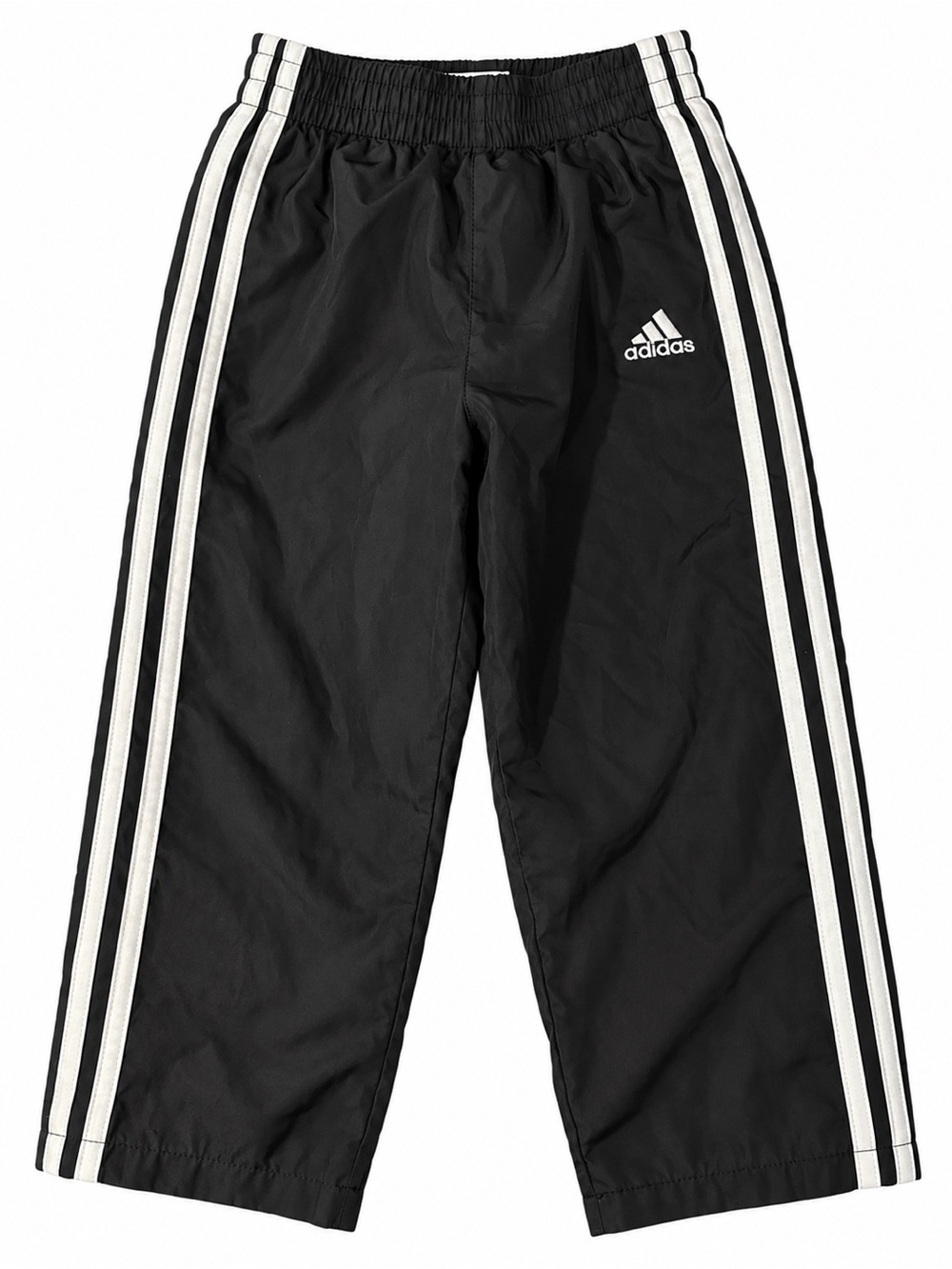 adidas Black Track Pants with White Side Stripes